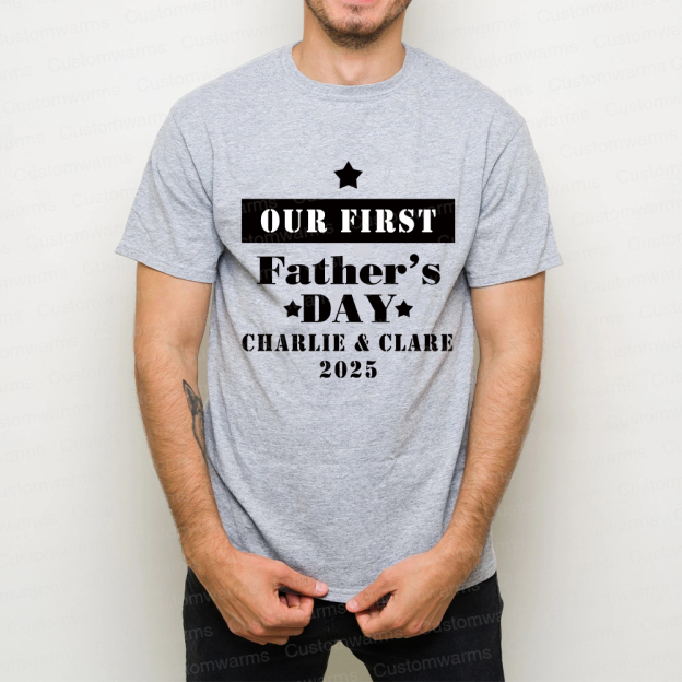 Personalized First Father's Day Daddy and Baby Outfit | CWFamily73