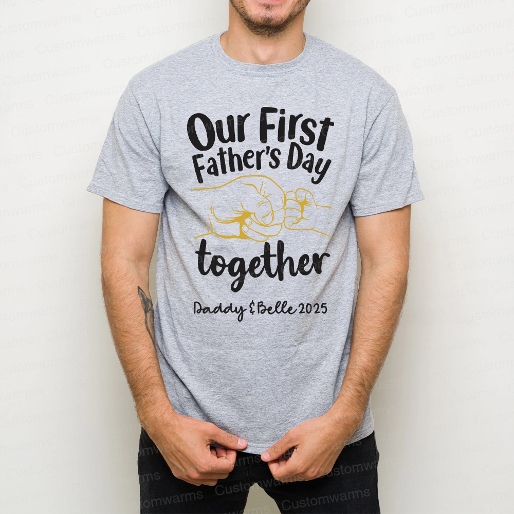 Personalized First Father's Day Daddy and Baby Outfit | CWFamily74