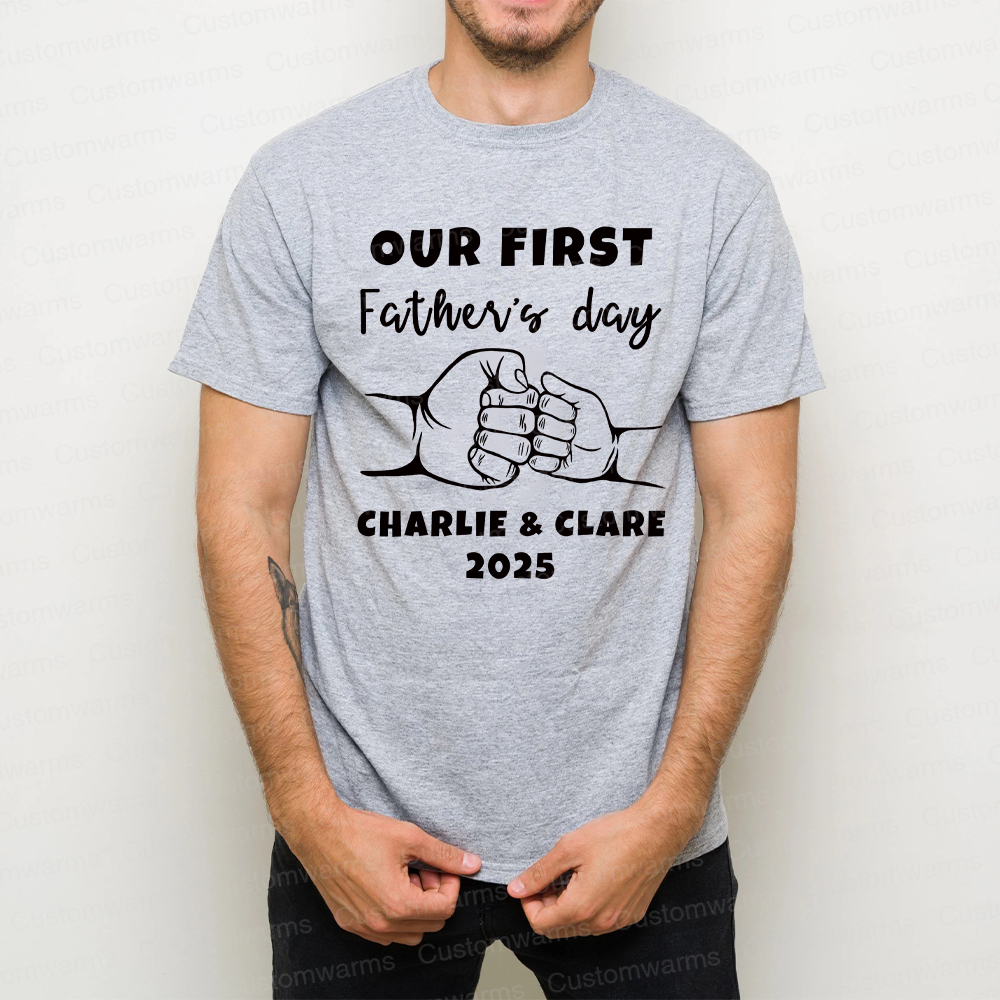 Personalized First Father's Day Daddy and Baby Outfit | CWFamily67