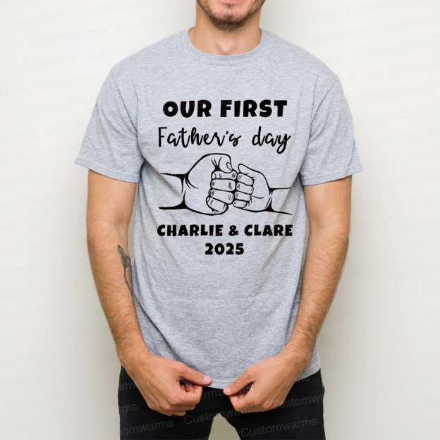 Personalized First Father's Day Daddy and Baby Outfit | CWFamily67
