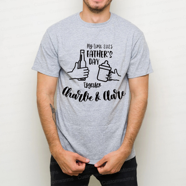 Personalized First Father's Day Daddy and Baby Outfit | CWFamily68