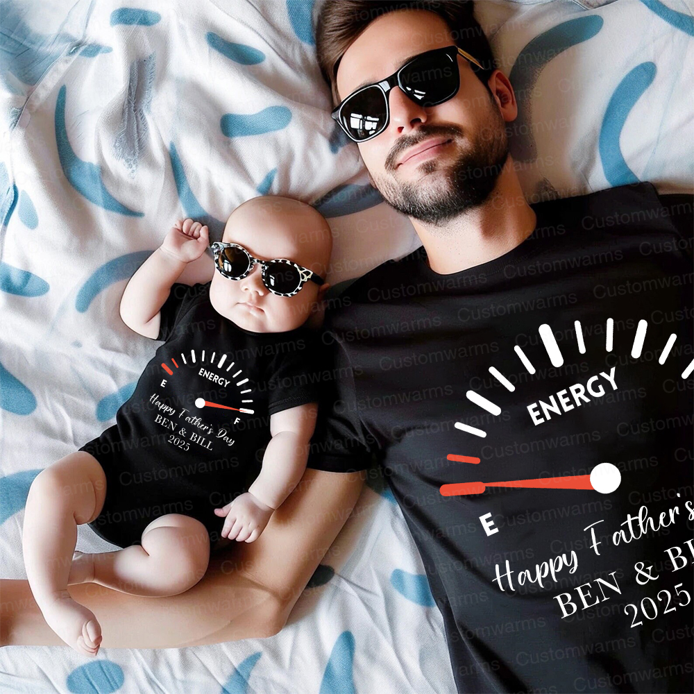Personalized First Father's Day Daddy and Baby Outfit | CWFamily70