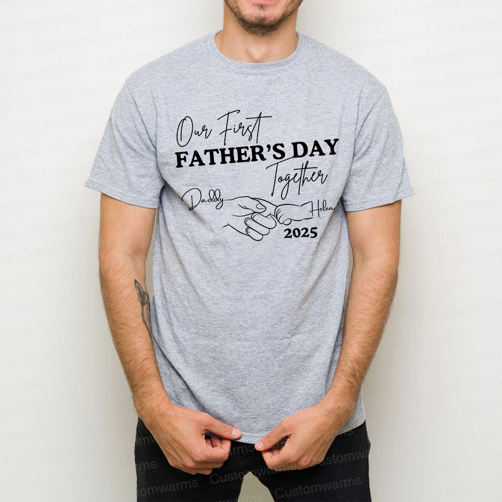 Personalized First Father's Day Daddy and Baby Outfit | CWFamily75