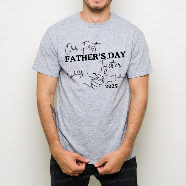 Personalized First Father's Day Daddy and Baby Outfit | CWFamily75