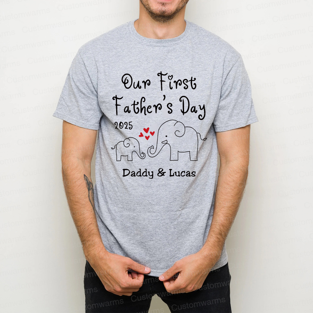 Personalized First Father's Day Daddy and Baby Outfit | CWFamily76