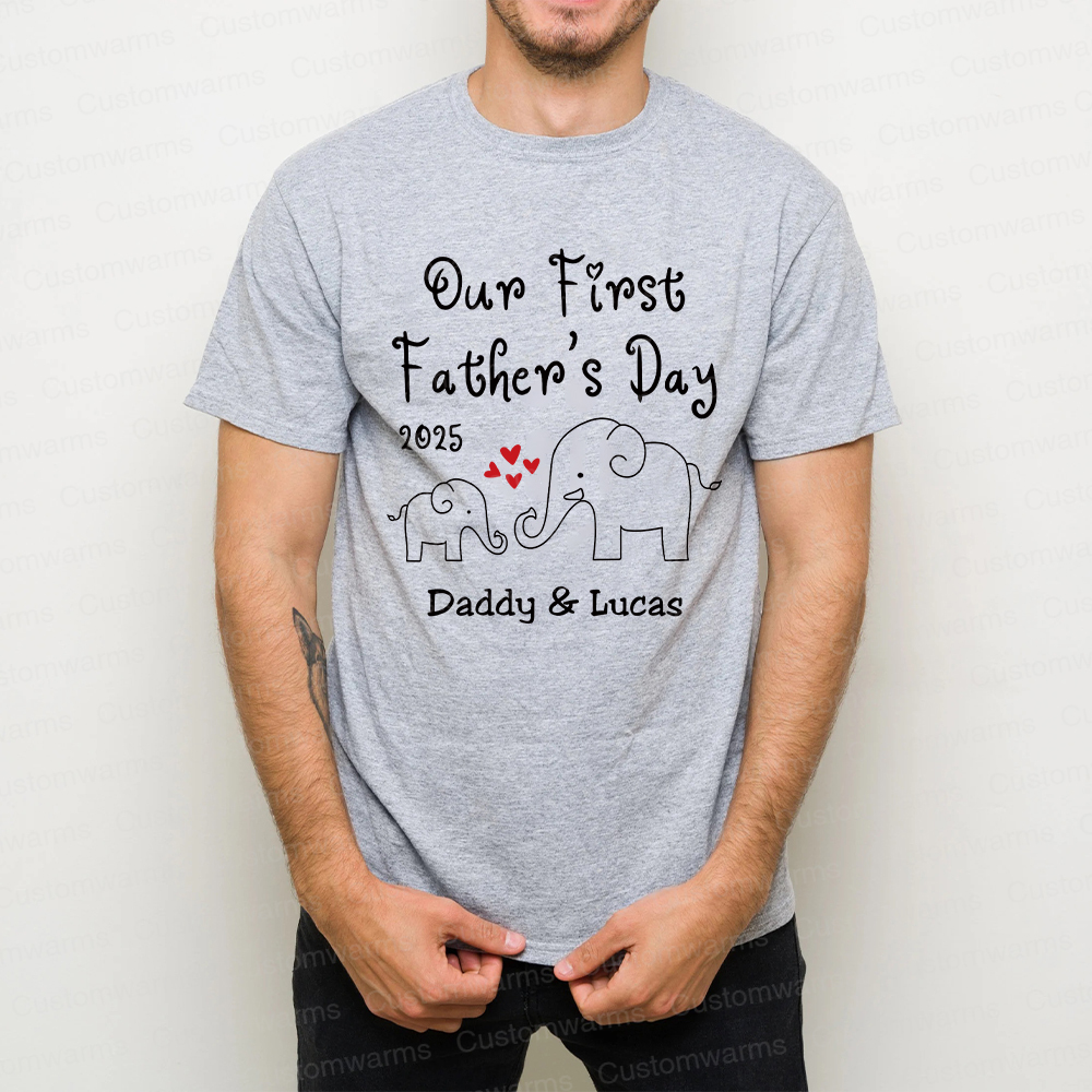 Personalized First Father's Day Daddy and Baby Outfit | CWFamily76