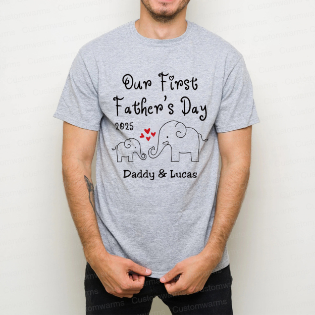 Personalized First Father's Day Daddy and Baby Outfit | CWFamily76