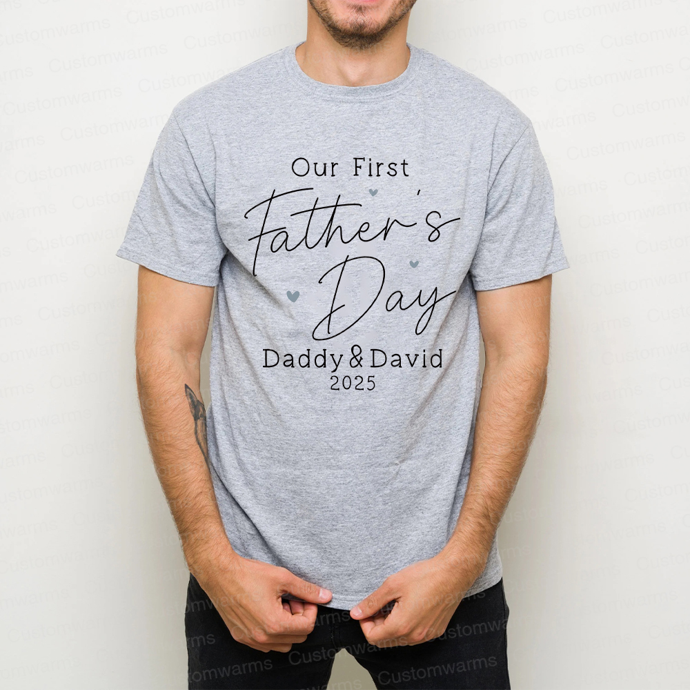 Personalized First Father's Day Daddy and Baby Outfit | CWFamily78