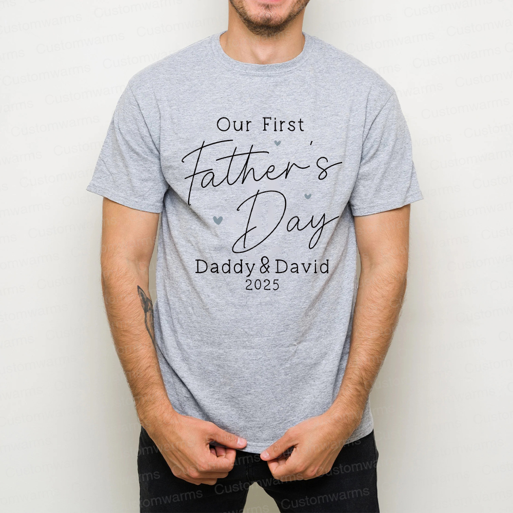 Personalized First Father's Day Daddy and Baby Outfit | CWFamily78