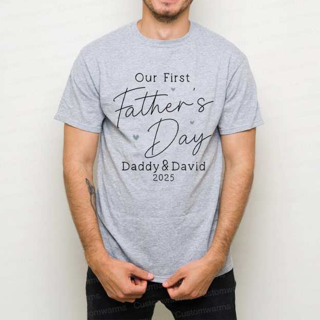Personalized First Father's Day Daddy and Baby Outfit | CWFamily78