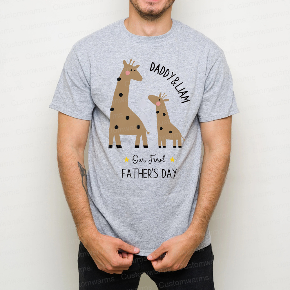 Personalized First Father's Day Daddy and Baby Outfit | CWFamily79