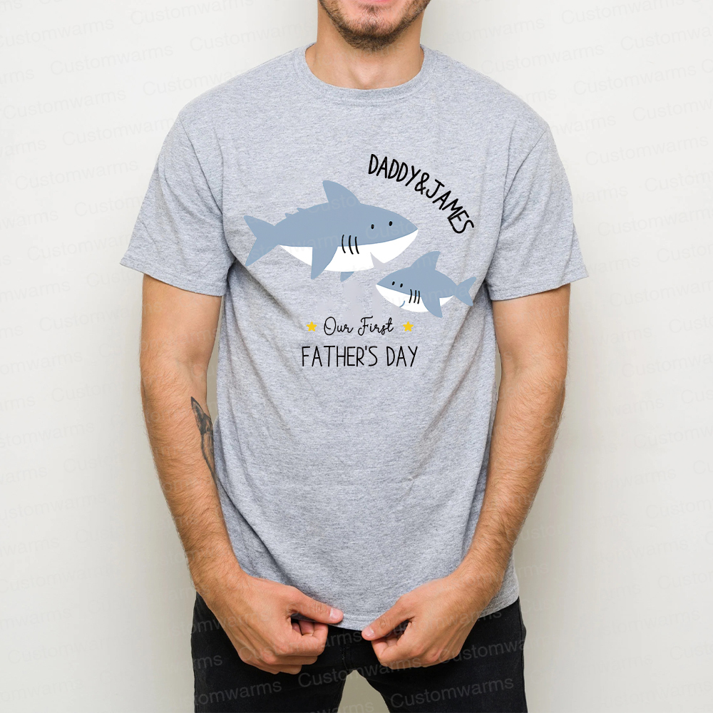Personalized First Father's Day Daddy and Baby Outfit | CWFamily81