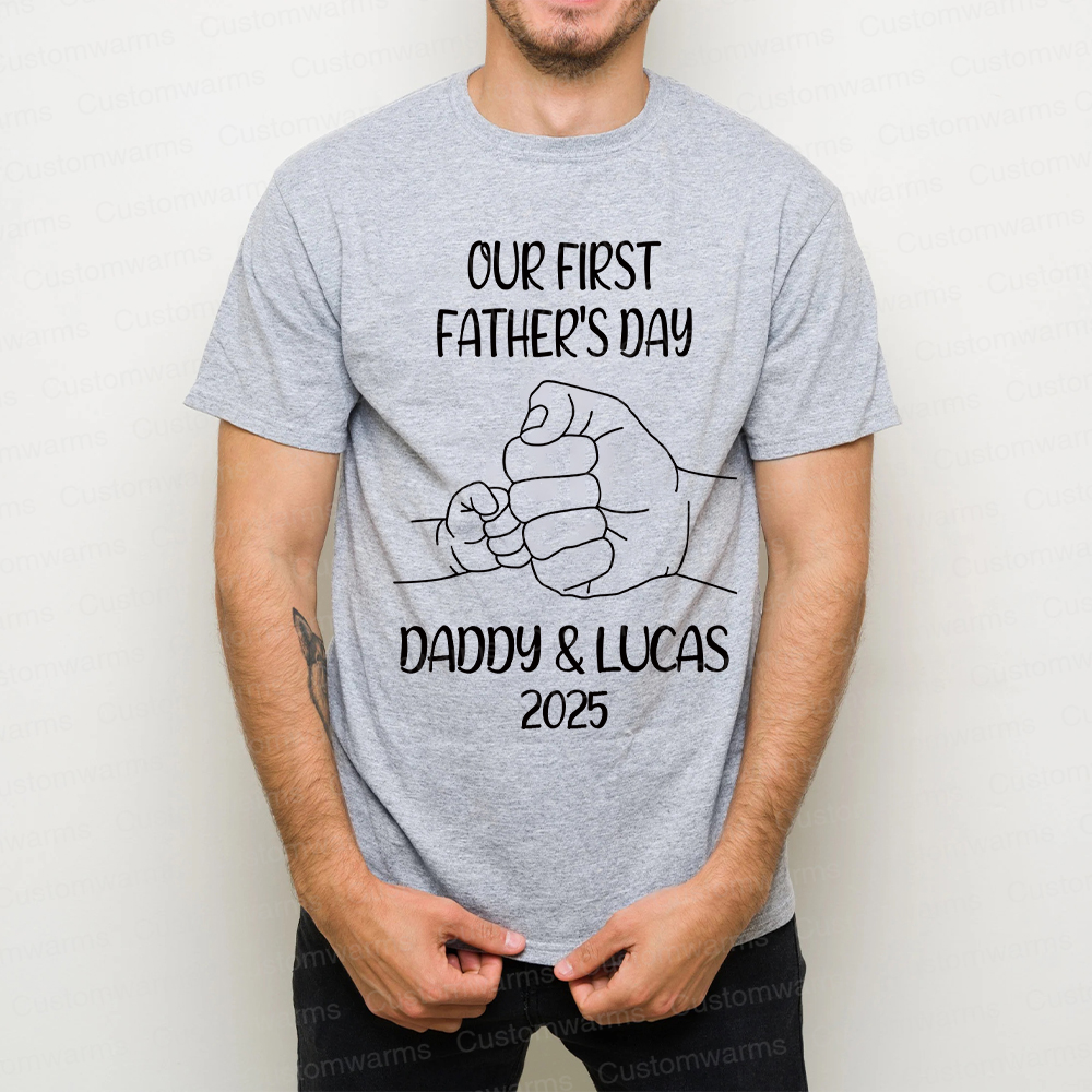 Personalized First Father's Day Daddy and Baby Outfit | CWFamily82