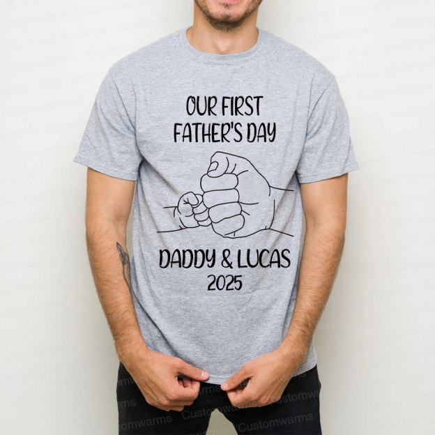 Personalized First Father's Day Daddy and Baby Outfit | CWFamily82