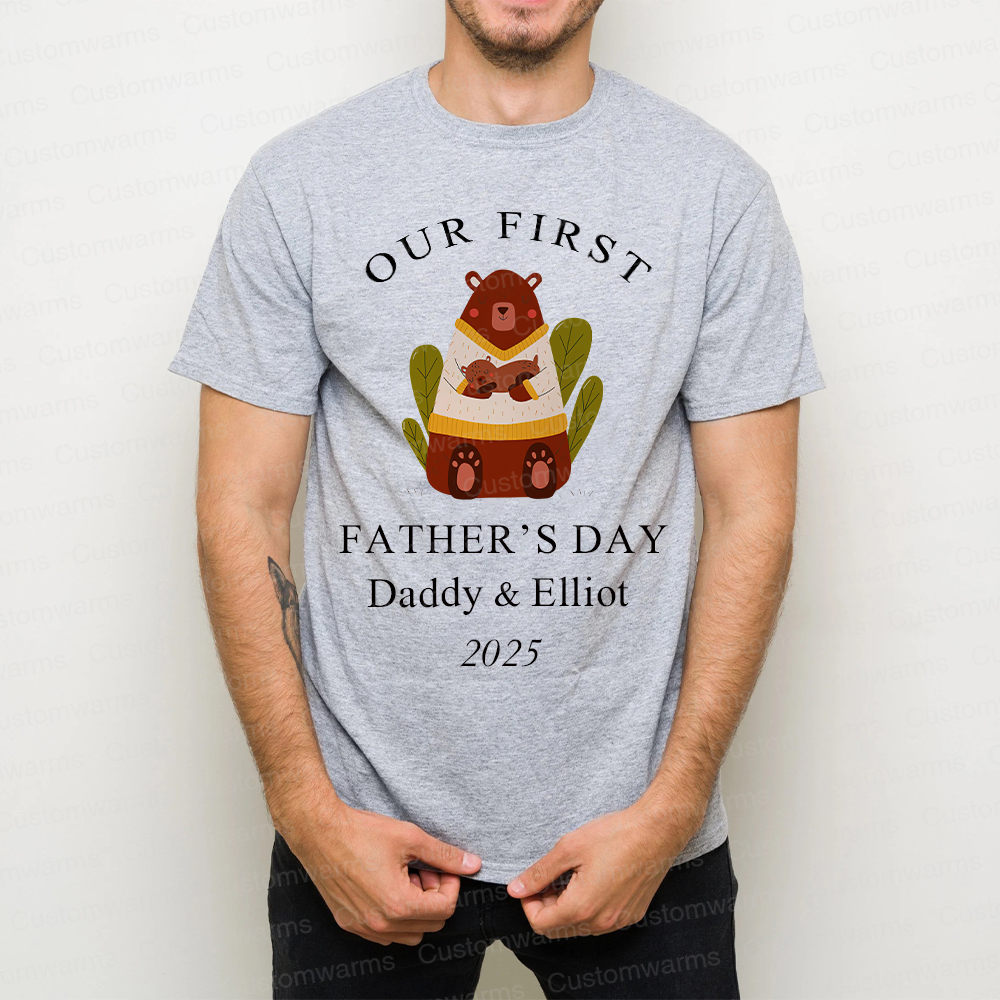 Personalized First Father's Day Daddy and Baby Outfit | CWFamily84