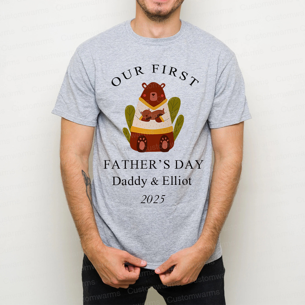 Personalized First Father's Day Daddy and Baby Outfit | CWFamily84
