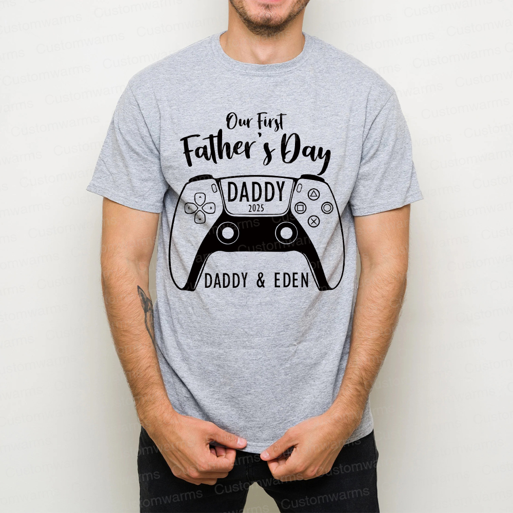 Personalized First Father's Day Daddy and Baby Outfit | CWFamily85