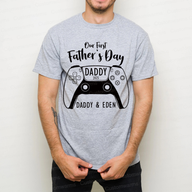 Personalized First Father's Day Daddy and Baby Outfit | CWFamily85