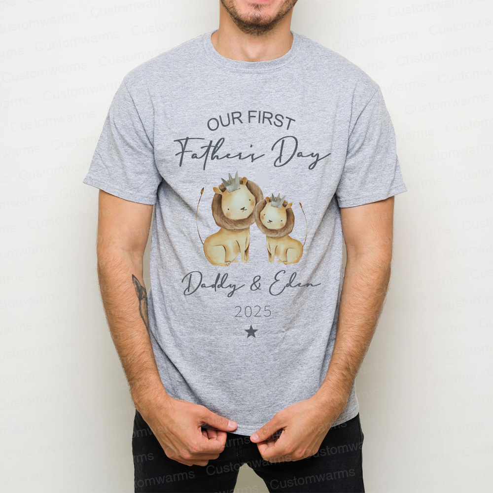 Personalized First Father's Day Daddy and Baby Outfit | CWFamily90