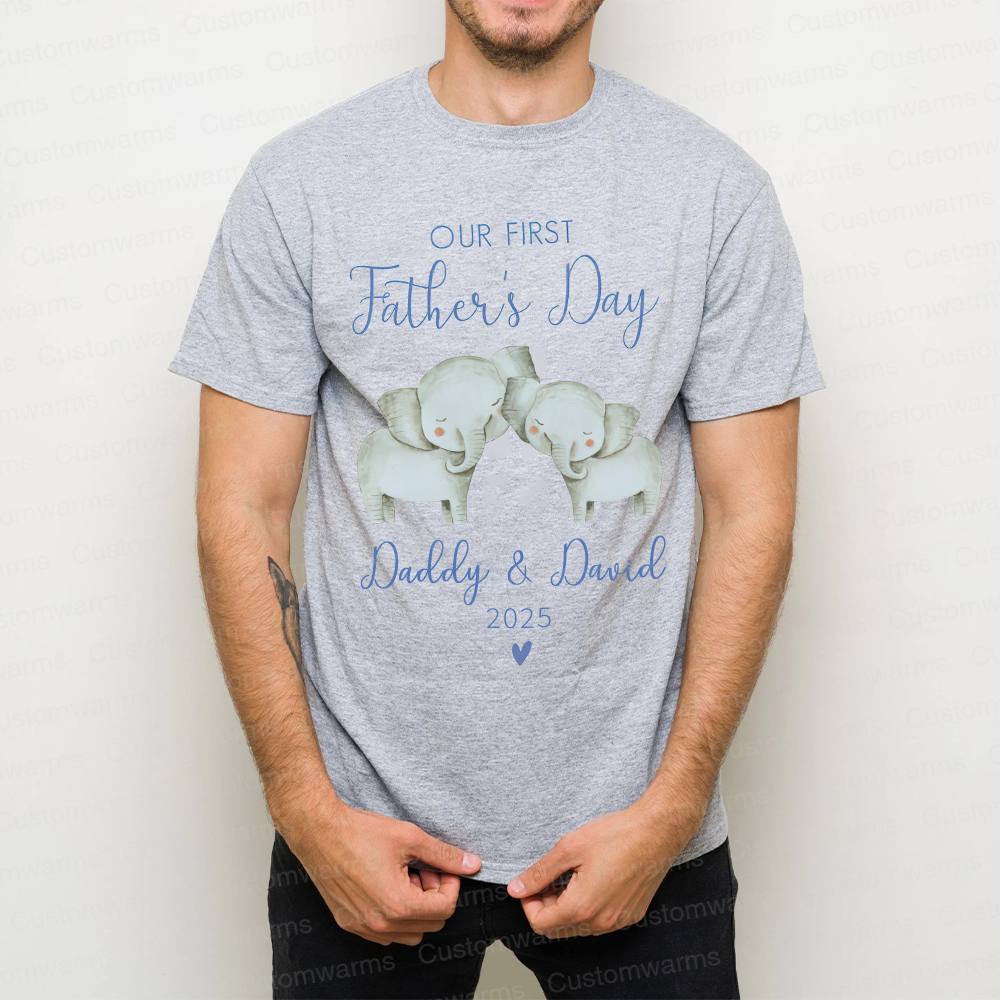 Personalized First Father's Day Daddy and Baby Outfit | CWFamily91