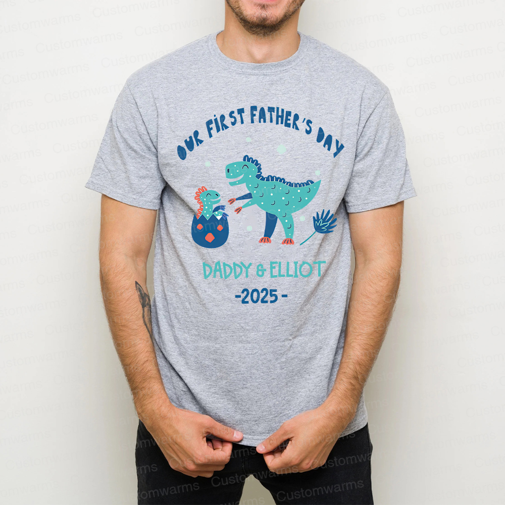 Personalized First Father's Day Daddy and Baby Outfit | CWFamily93