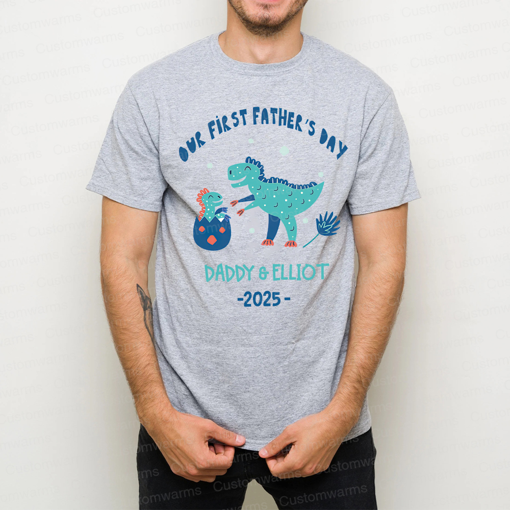 Personalized First Father's Day Daddy and Baby Outfit | CWFamily93