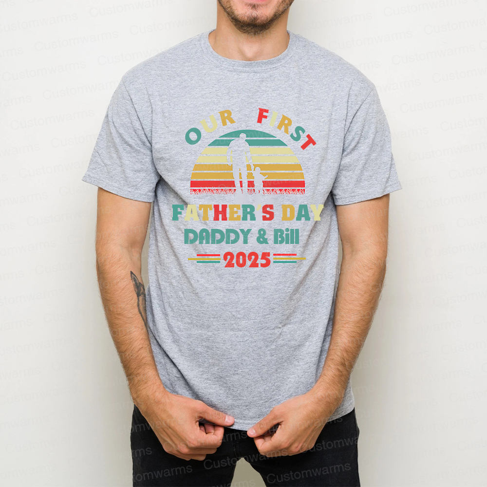 Personalized First Father's Day Daddy and Baby Outfit | CWFamily95