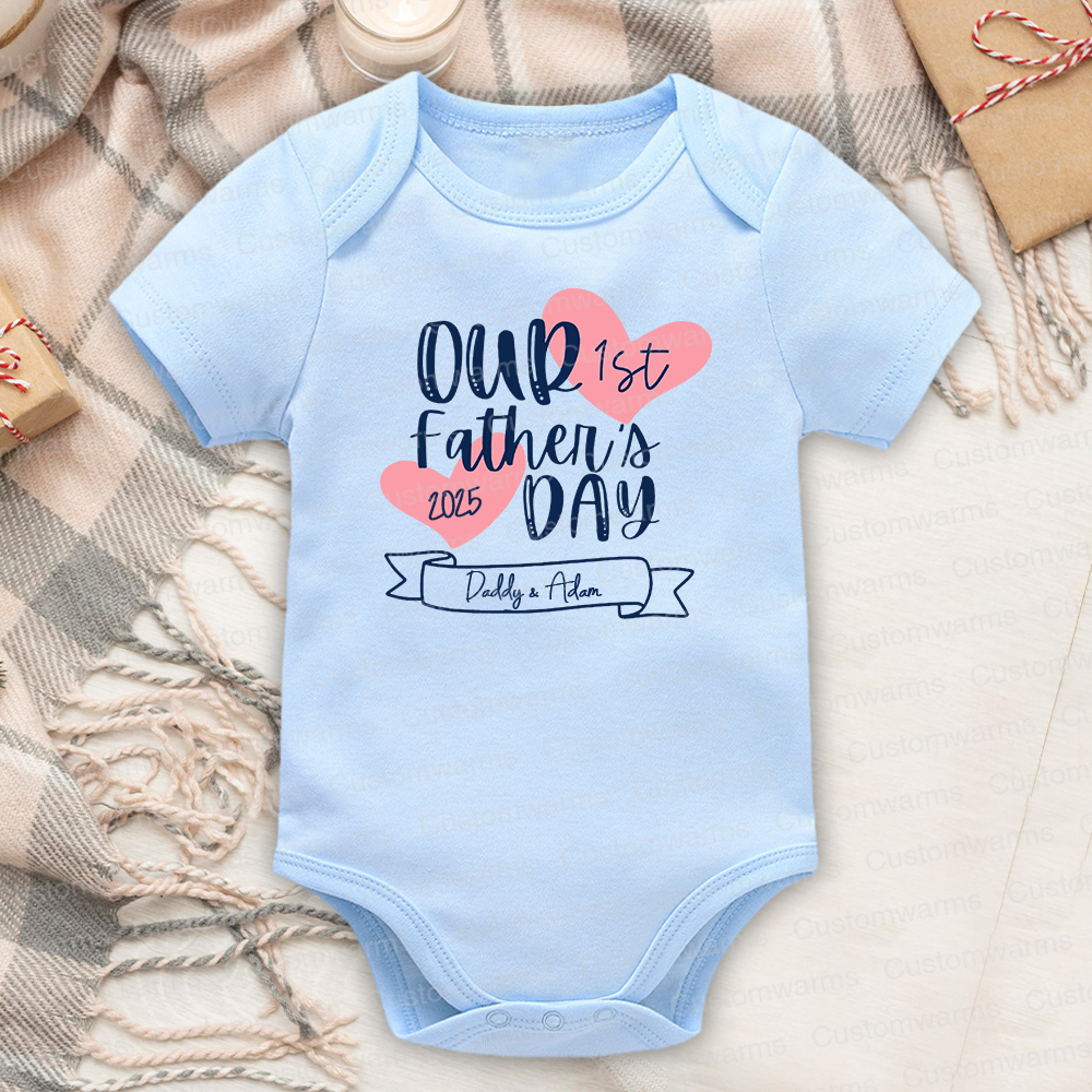Personalized First Father's Day Daddy and Baby Outfit | CWFamily99