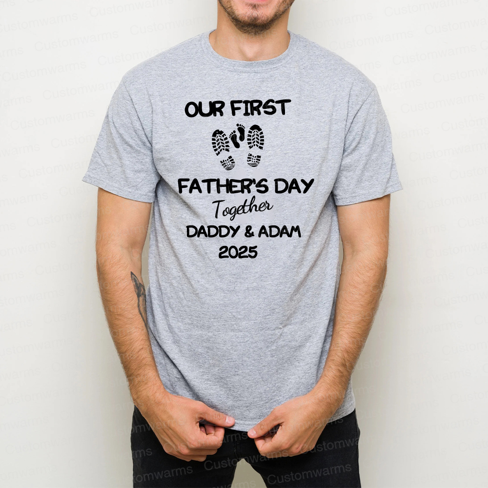 Personalized First Father's Day Daddy and Baby Outfit | CWFamily101