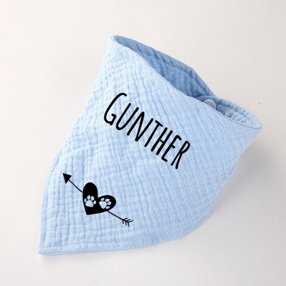 Personalized Dog Scarf Cotton Muslin for Comfort & Unique | BKPet156