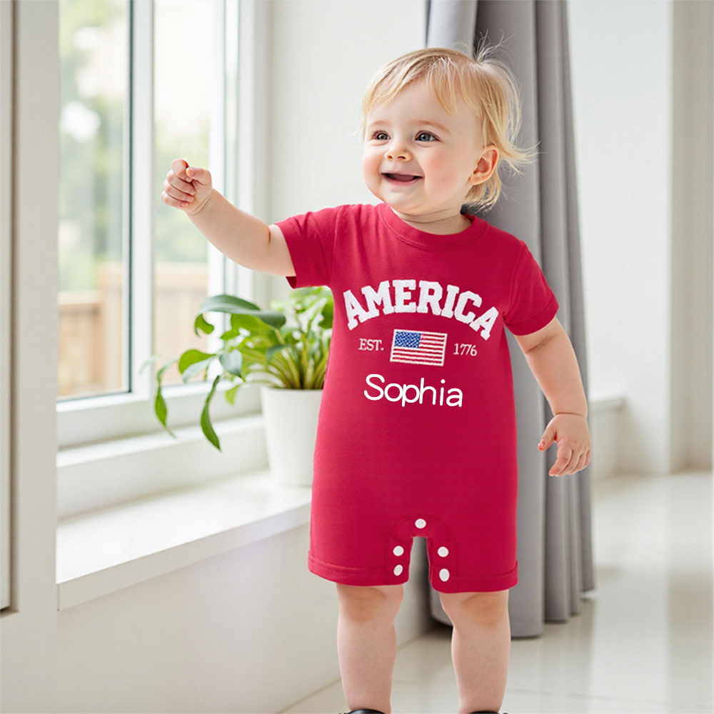 Personalized 4th of July Independence Day Romper | CWBaby248
