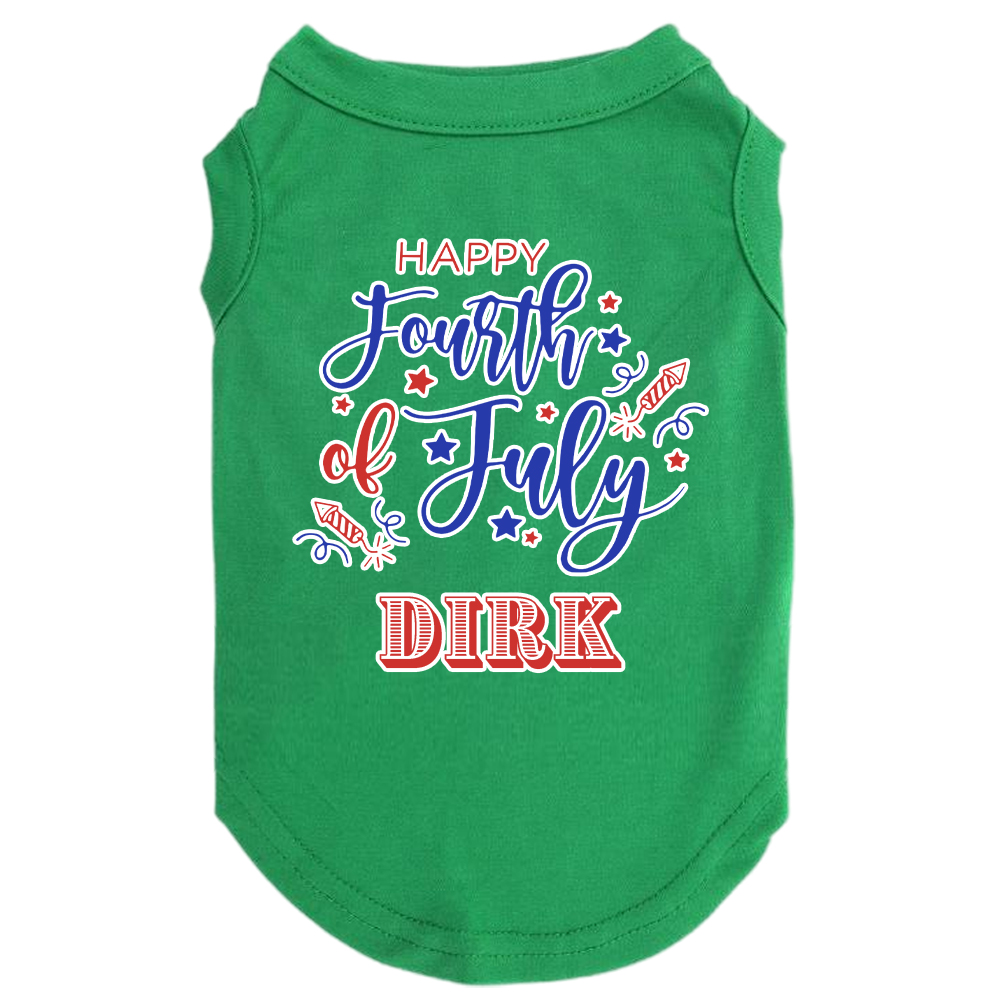 Personalized The 4th of July Soft Pet Shirt | BKPet151