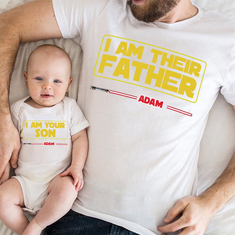 Personalized First Father's Day Daddy and Me Outfit | CWFamily107