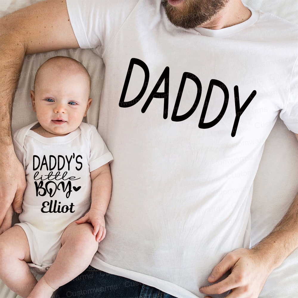 Personalized First Father's Day Daddy and Me Outfit | CWFamily112