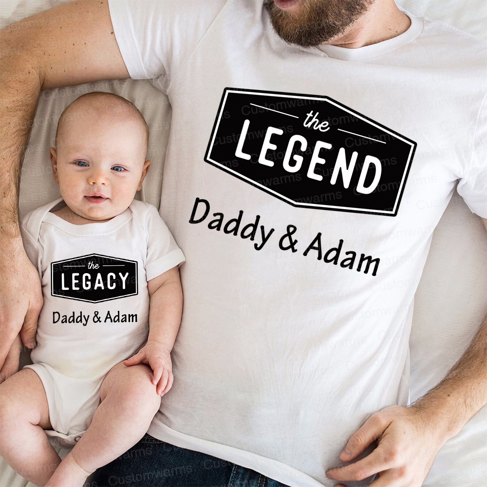 Personalized First Father's Day Daddy and Me Outfit | CWFamily116