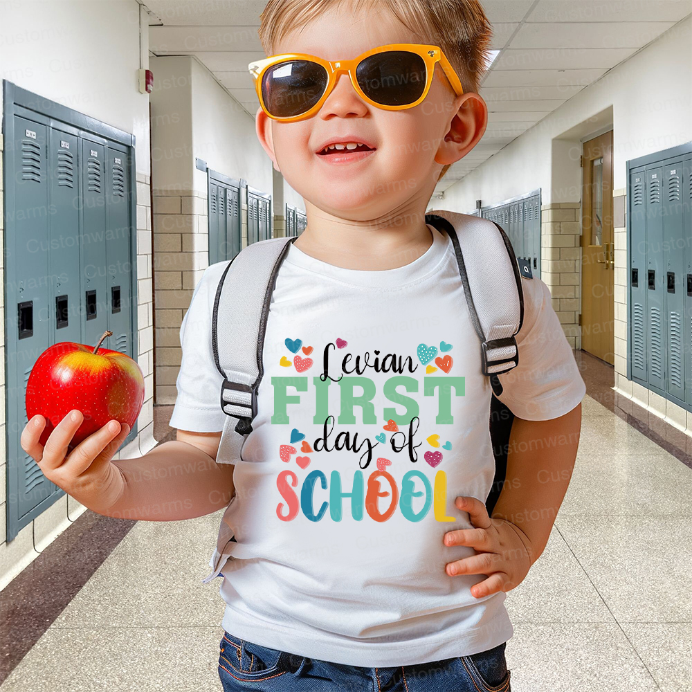 Personalized First Day Of Back To School Shirt | CWSchool27