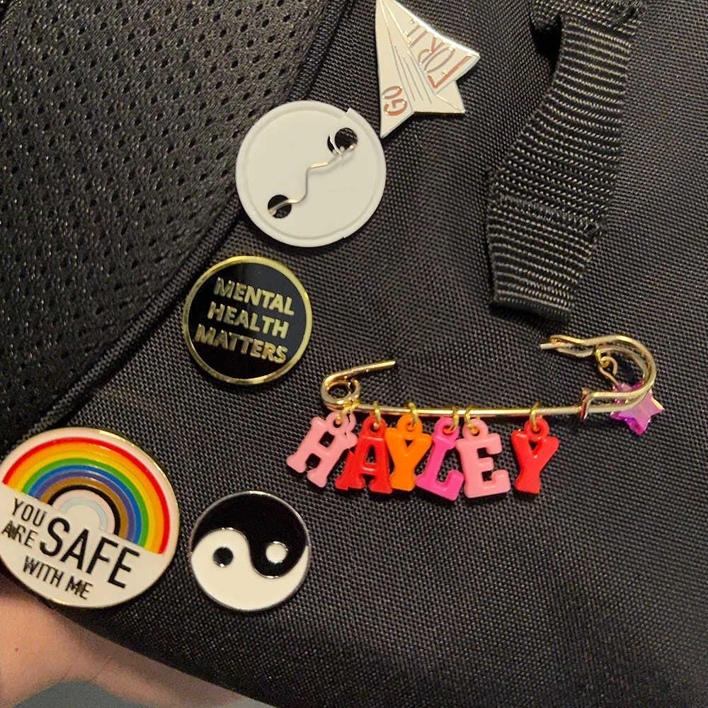 Personalized Colorful Letter Badge Safety Pin | CWToy132