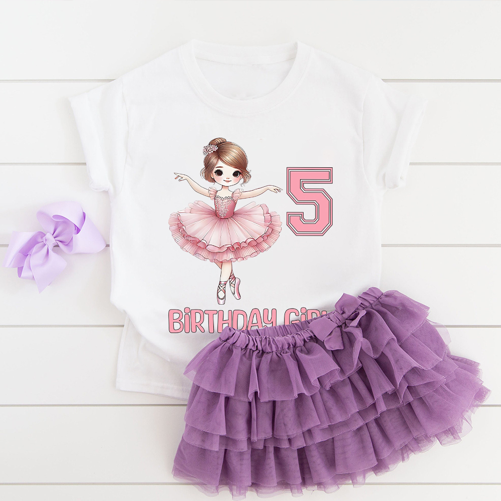 Personalized Ballet Dancer Theme Birthday T-Shirt | inBirth35