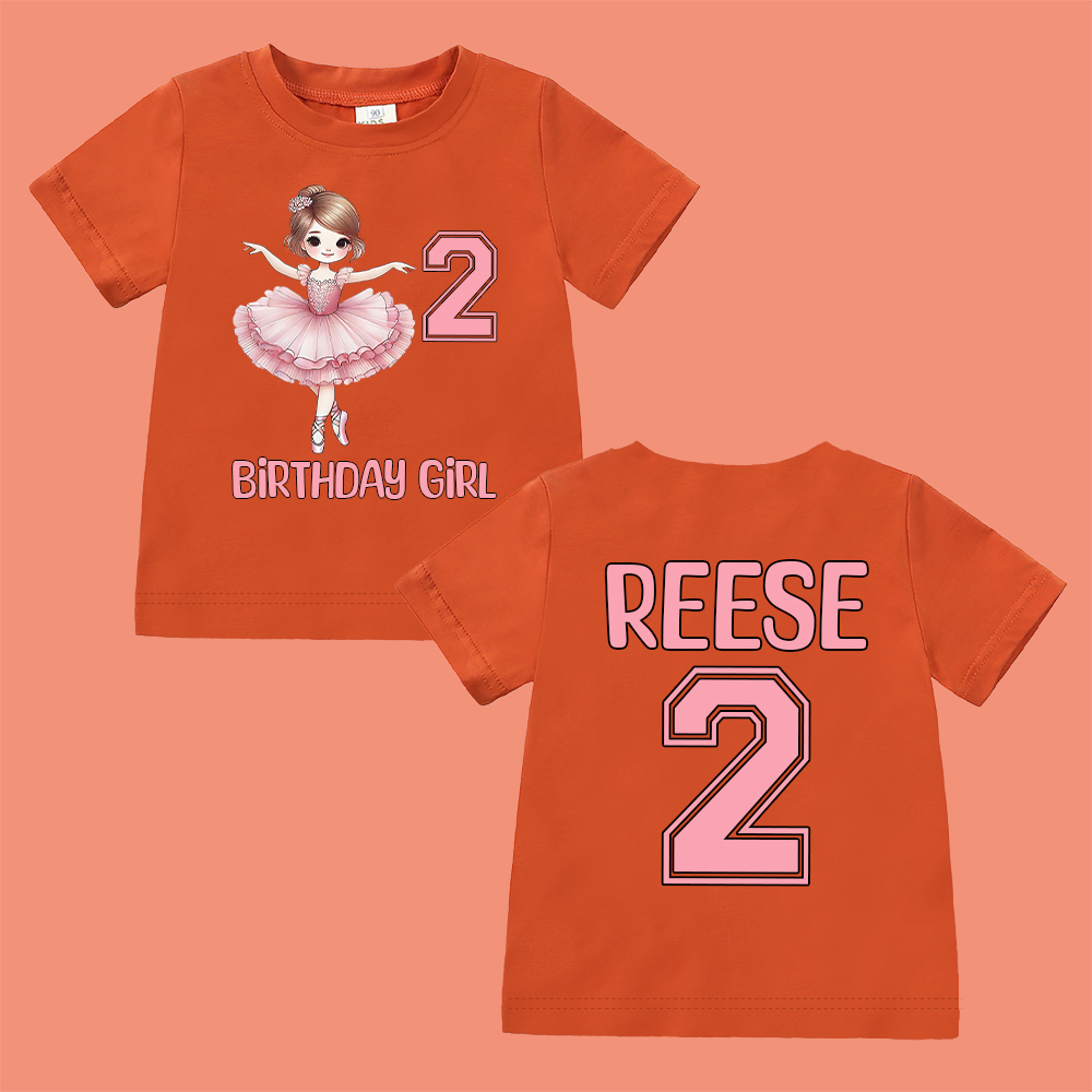 Personalized Ballet Dancer Theme Birthday T-Shirt | inBirth35