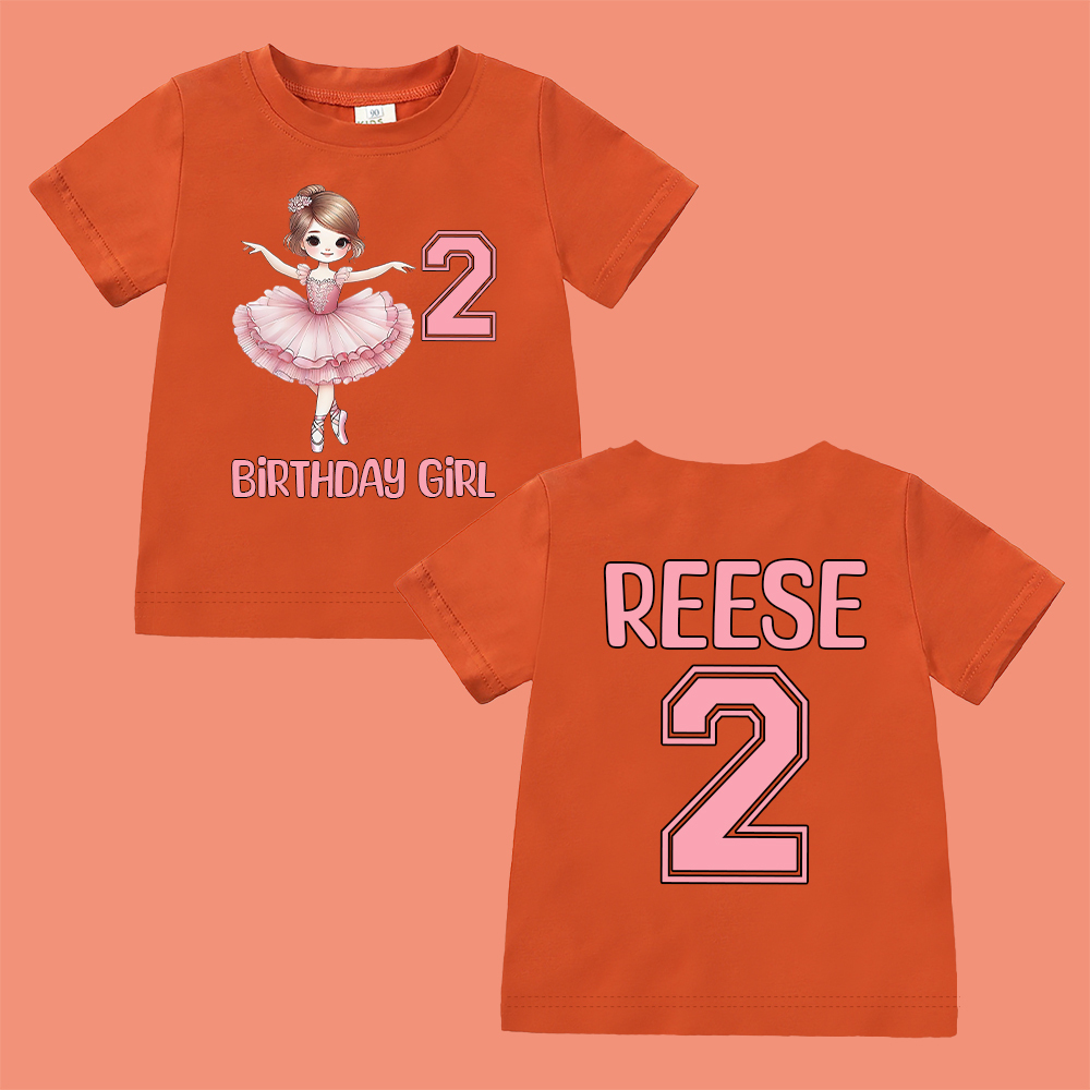 Personalized Ballet Dancer Theme Birthday T-Shirt | inBirth35