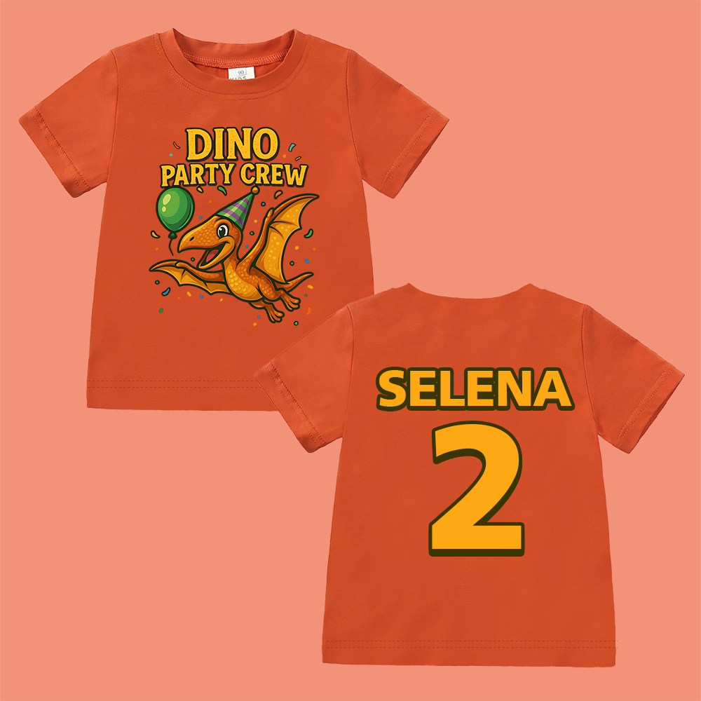 Personalized Dinosaur Party Birthday T-Shirt | inBirth34