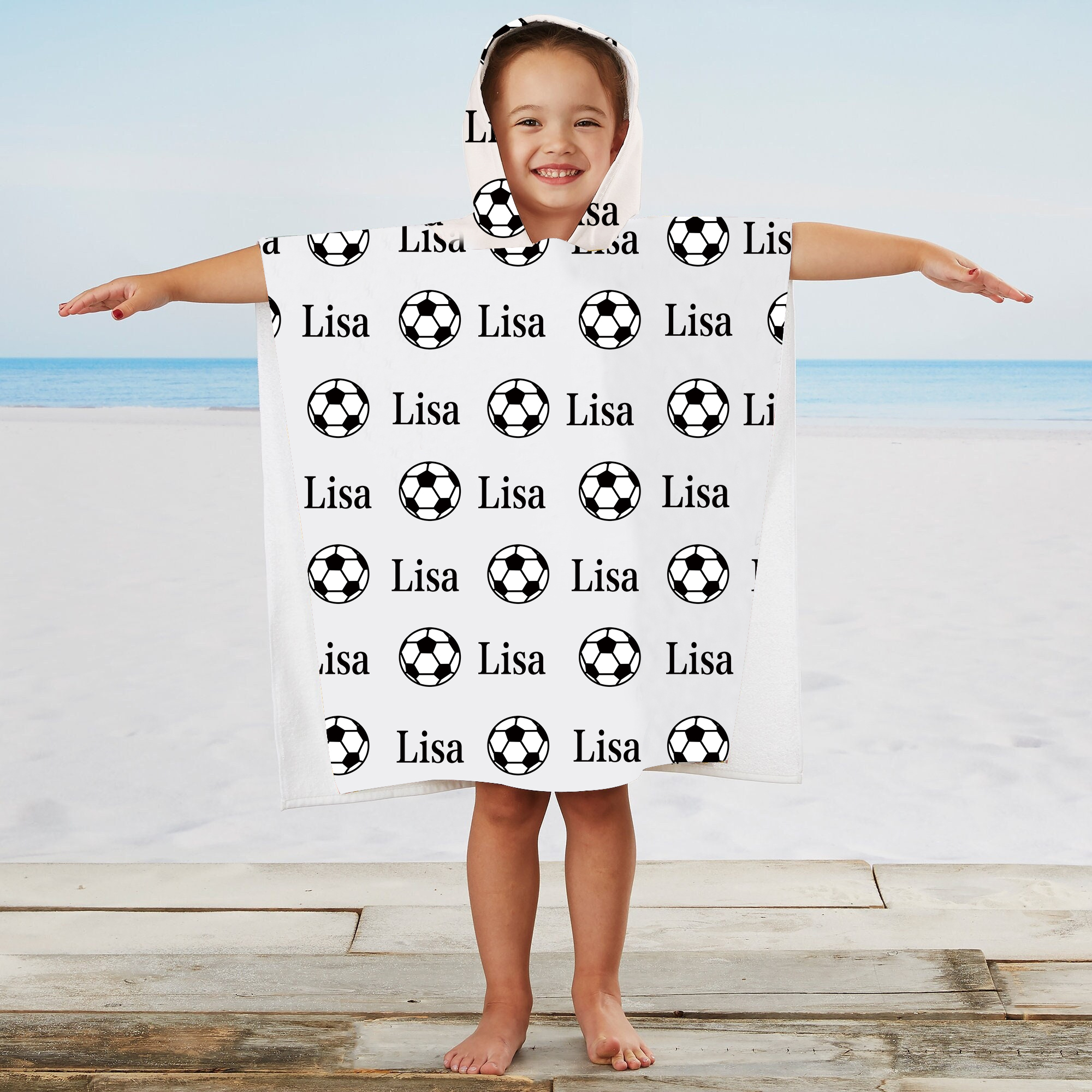 Personalized Hooded Beach Towel for Summer & Beach | CWHTowel11