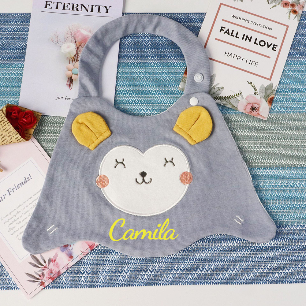 Personalised Baby 2-Layer Waterproof Cotton Bib | CWBaby265