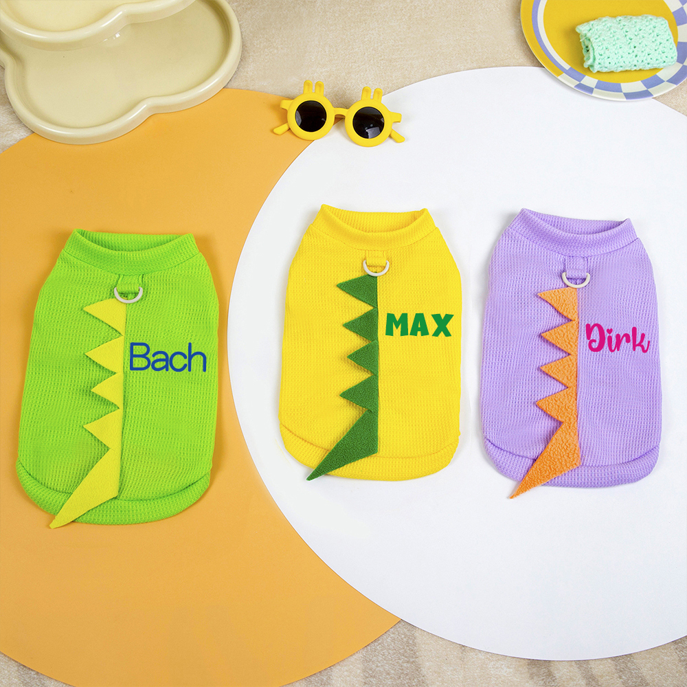 Personalized Pet Summer Lovely Dinosaur Shirt | BKPet179