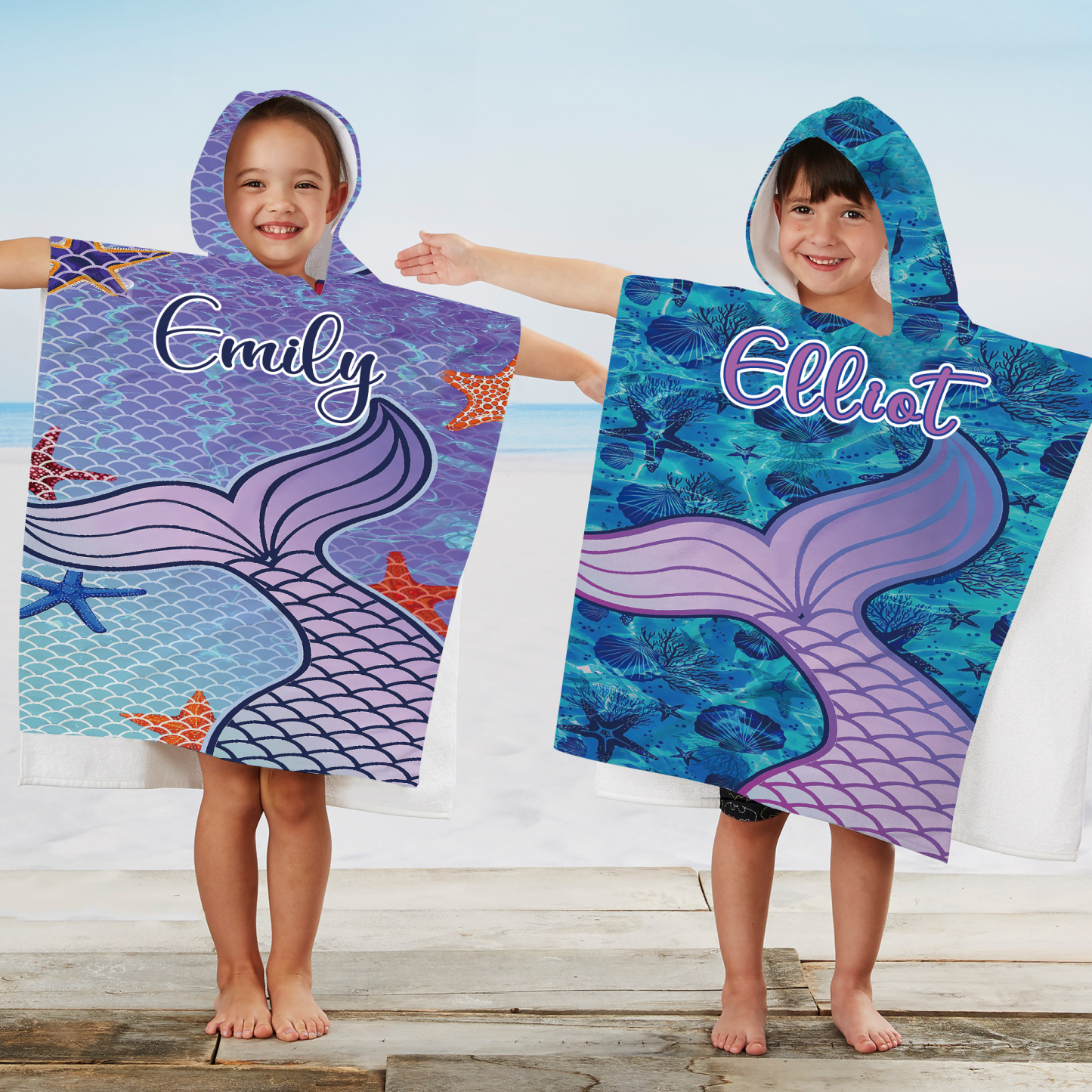 Personalized Hooded Beach Towel for Summer & Beach | CWHTowel26