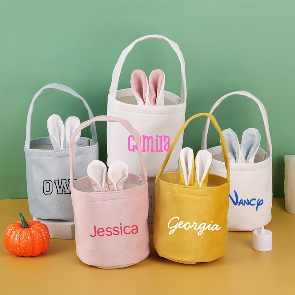 Personalised Embroidered Easter Bunny Basket | CWEaster50