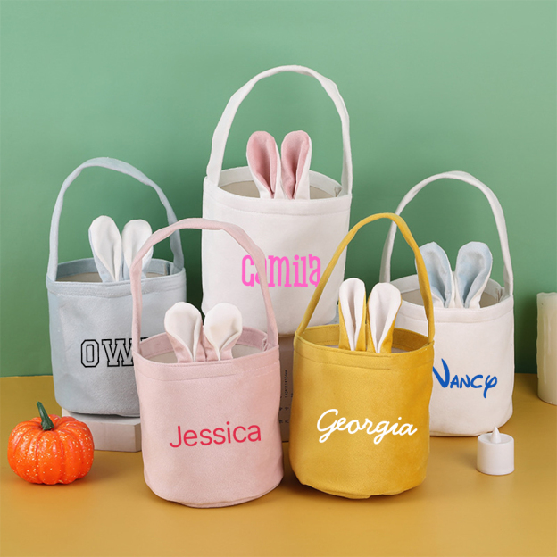 Personalised Embroidered Easter Bunny Basket | CWEaster50