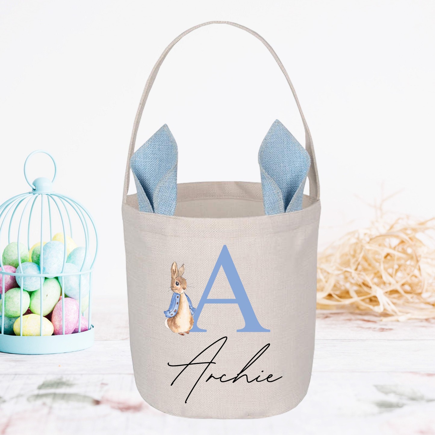 Personalized Name Bunny Easter Gift Sack | CWEaster30