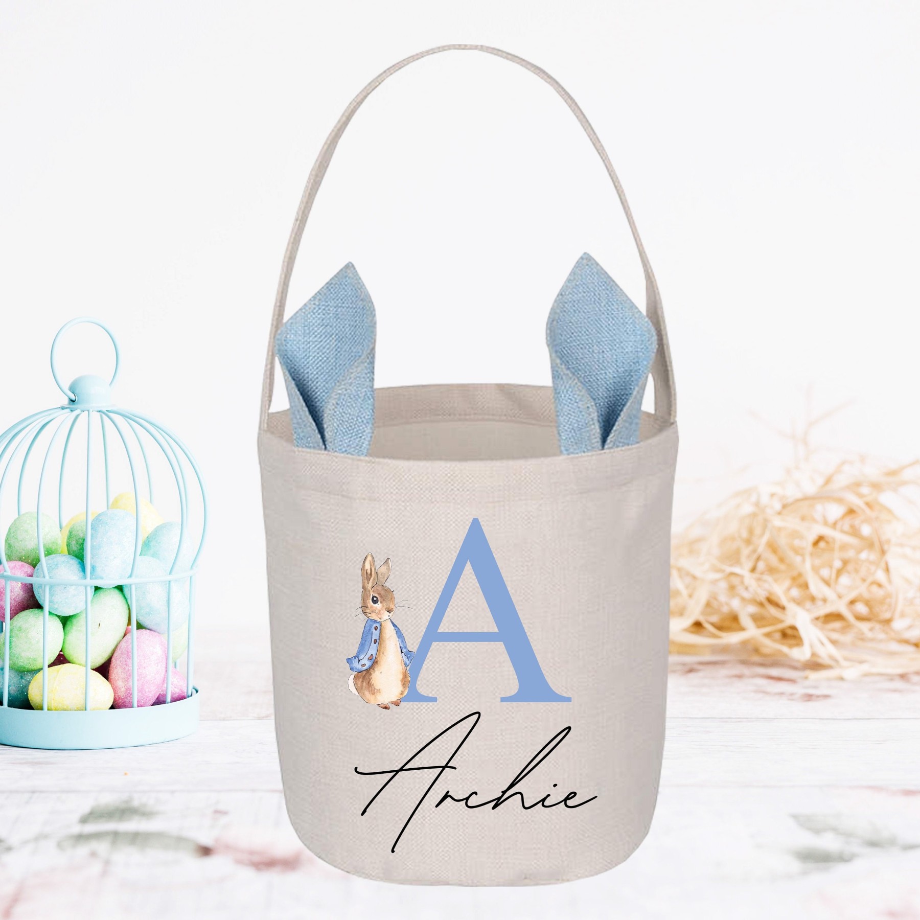 Personalized Name Bunny Easter Gift Sack | CWEaster30