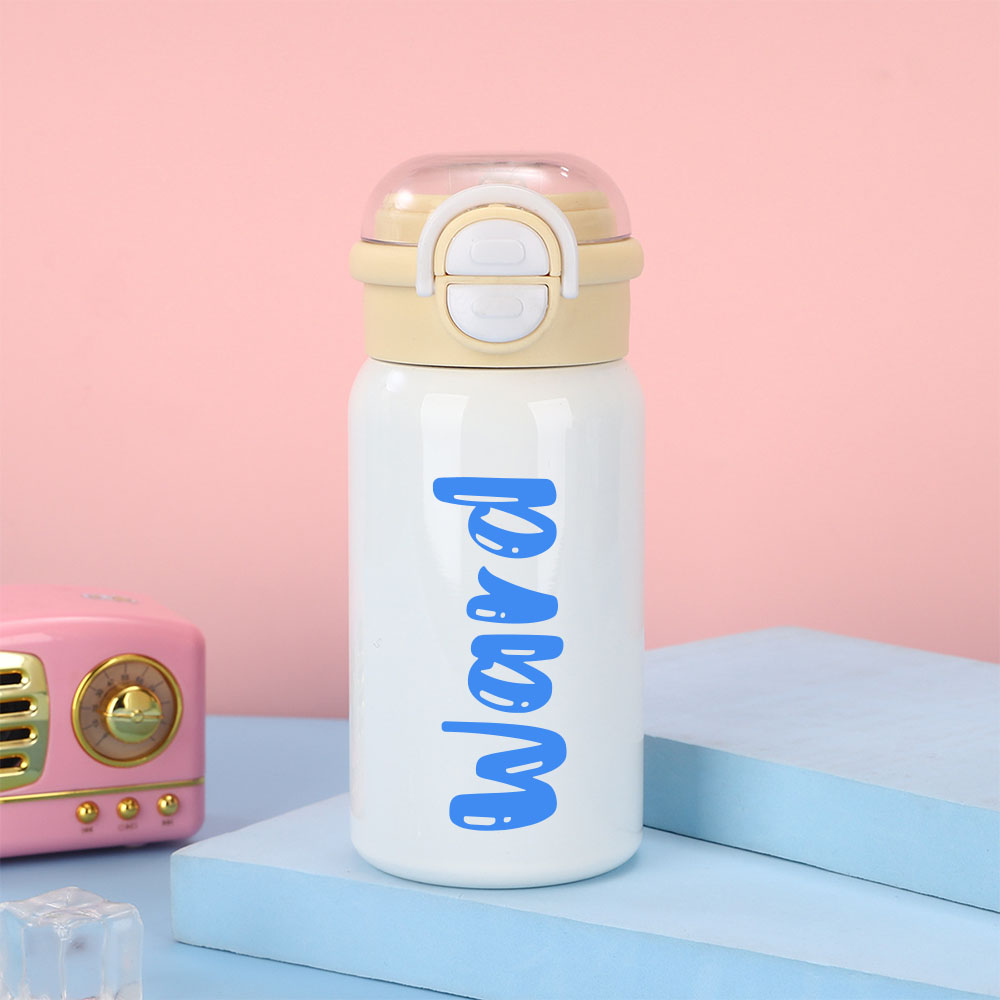 Personalized 17oz Kids Stainless Steel Water Bottle with Straw | CWBottle03